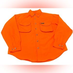 Vintage Remington Hunting Shirt XL Blaze Orange High Visibility Hunt Safety